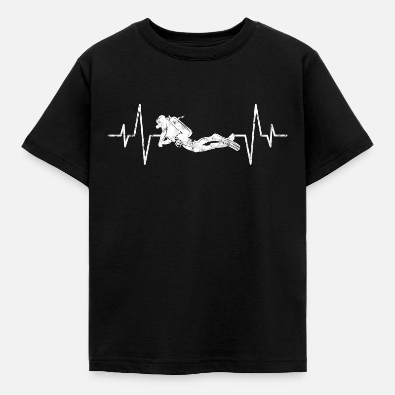 Plongée rythme cardiaque - T-shirt Enfant - noir
