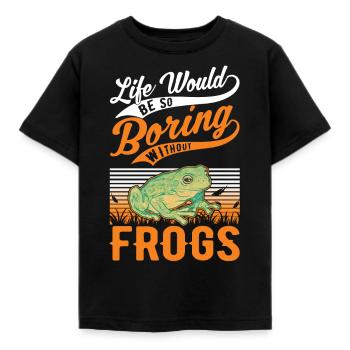 Frog Gift Tree Frog - Kids' T-Shirt - black - Front - AI Model Kid Female (0cm)