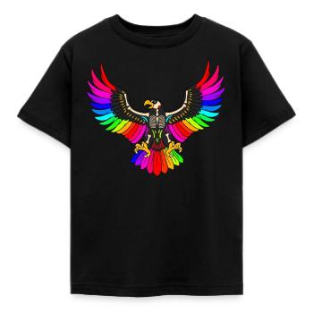 Day of the dead farbiger Adler mexikanisches - Kinder T-Shirt - Schwarz - Vorne - AI Model Kid Female (0cm)
