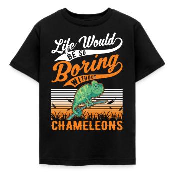 Caméléon Cadeau Caméléon - T-shirt Enfant - noir - Devant - AI Model Kid Female (0cm)