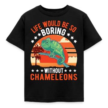 Caméléon Cadeau Caméléon - T-shirt Enfant - noir - Devant - AI Model Kid Female (0cm)