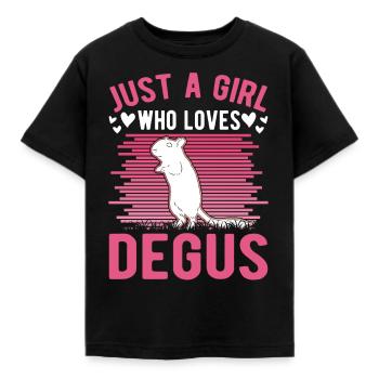 Degu Fille Arbuste Rat Forest Degu - T-shirt Enfant - noir - Devant - AI Model Kid Female (0cm)
