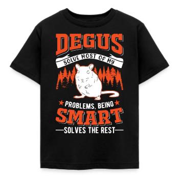 Degu Cadeau Arbuste Rat Forest Degu - T-shirt Enfant - noir - Devant - AI Model Kid Female (0cm)