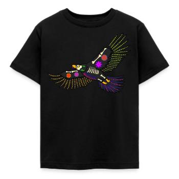 Day of the dead farbiger Adler mexikanisches - Kinder T-Shirt - Schwarz - Vorne - AI Model Kid Female (0cm)