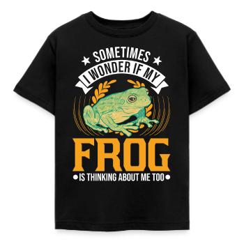 Grenouille cadeau Rainette - T-shirt Enfant - noir - Devant - AI Model Kid Female (0cm)