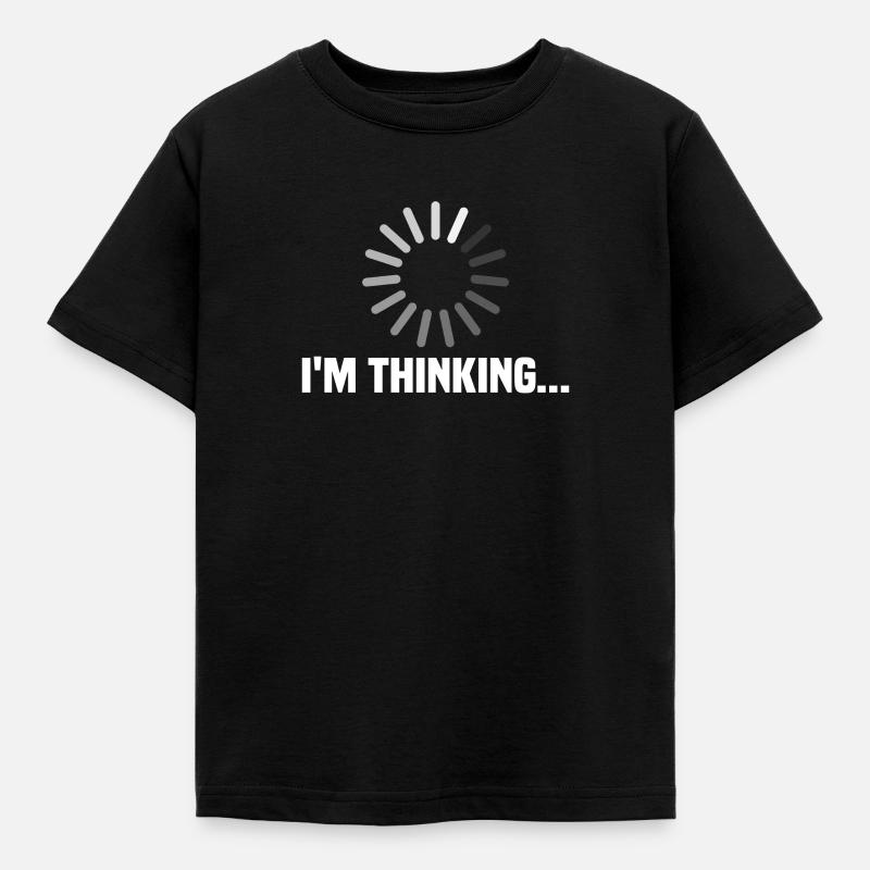 I m thinking - Kinder T-Shirt - Schwarz