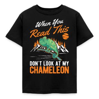 Caméléon Cadeau Caméléon - T-shirt Enfant - noir - Devant - AI Model Kid Female (0cm)