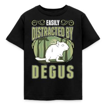 Degu Cadeau Arbuste Rat Forest Degu - T-shirt Enfant - noir - Devant - AI Model Kid Female (0cm)