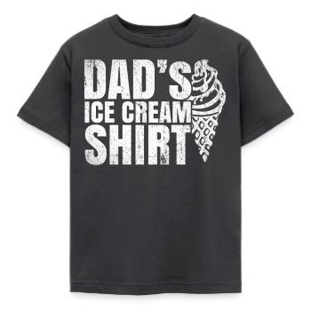 Dads Ice Cream - Kinder T-Shirt - Dunkelgrau - Vorne - AI Model Kid Female (0cm)
