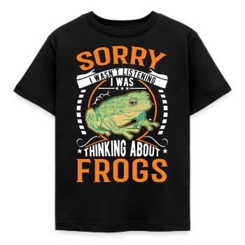 Grenouille cadeau Rainette - T-shirt Enfant - noir - Devant - AI Model Kid Female (0cm)