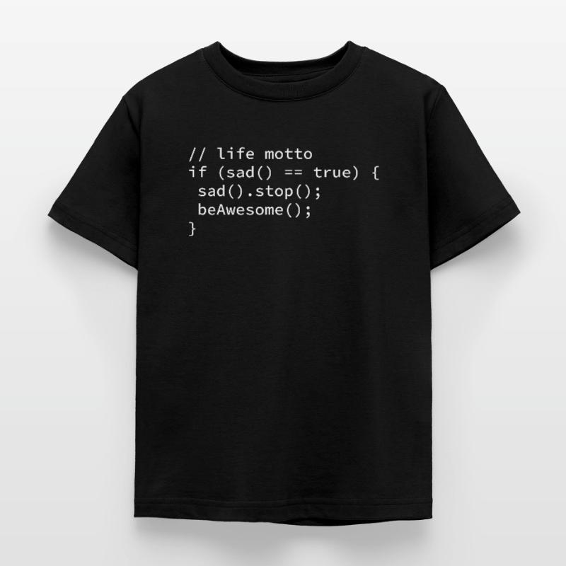 Drôle de programmeur Devise de vie T-shirt Enfant
