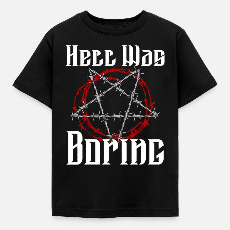 Satan Beelzebub Devil Gothic Pentagram Mystical - Kids' T-Shirt - black