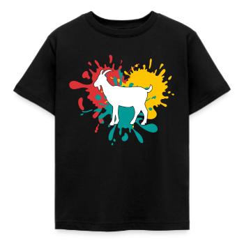 Goat - Kids' T-Shirt - black - Front - AI Model Kid Female (0cm)