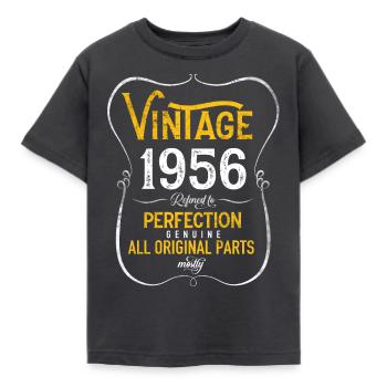 Anniversaire 67 Anniversaire né en 1956 - T-shirt Enfant - charbon - Devant - AI Model Kid Female (0cm)
