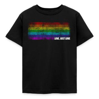 CSD LGBT Rainbow LGBTQ Heart Pride Love - Kids' T-Shirt - black - Front - AI Model Kid Female (0cm)