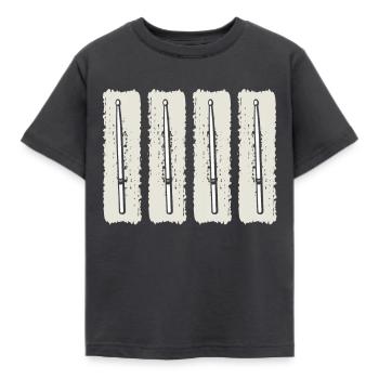 Batteur Musicien Joueur de tambour Instrument Batterie - T-shirt Enfant - charbon - Devant - AI Model Kid Female (0cm)