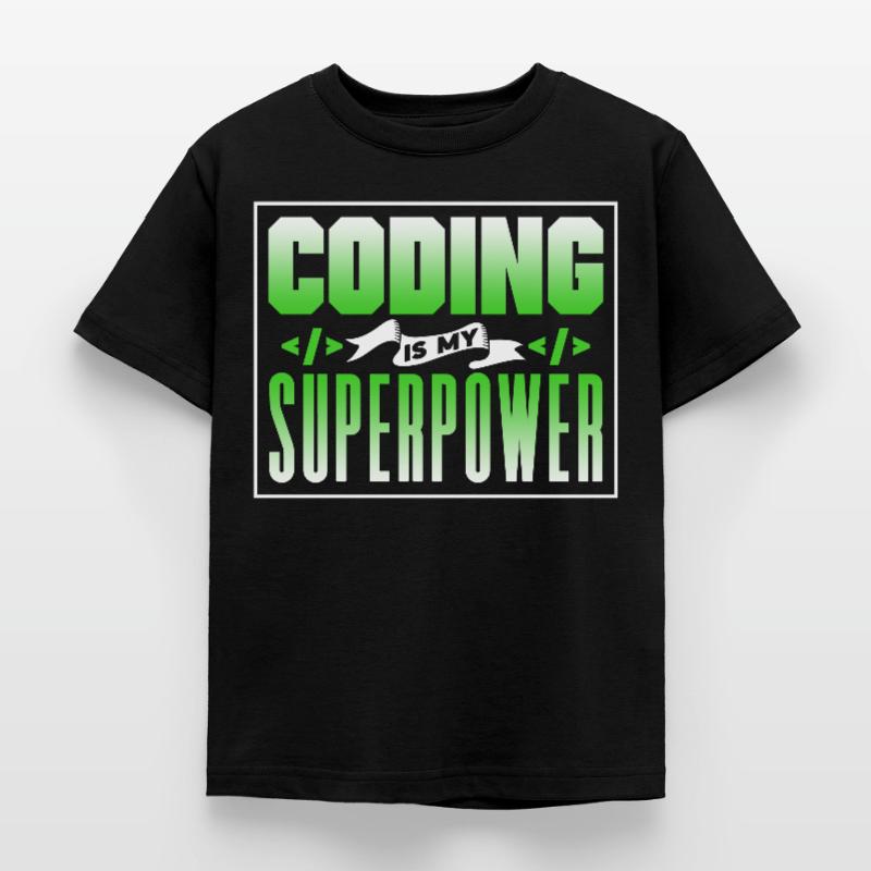 Coding Ist Meine Superkraft Coder Programmierer Kinder T-Shirt