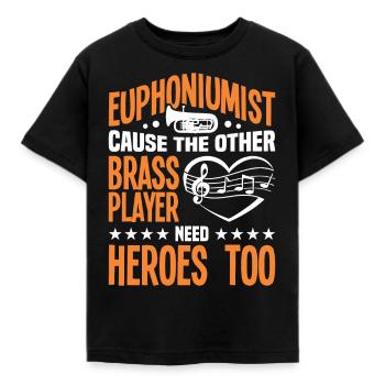 Euphonium Euphoniumspieler Blechbläser Euphonist - Kinder T-Shirt - Schwarz - Vorne - AI Model Kid Female (0cm)