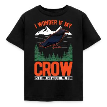 Crow Crow Crow Raven - Kids' T-Shirt - black - Front - AI Model Kid Female (0cm)