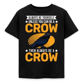 Crow Raven Crow Crow Husbandry Crow Breeder - Kids' T-Shirt - black - Front - AI Model Kid Female (0cm)