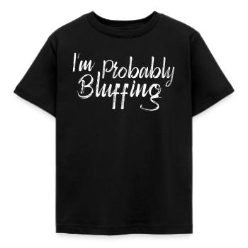 Drôle de poker je bluffe probablement - T-shirt Enfant - noir - Devant - AI Model Kid Female (0cm)