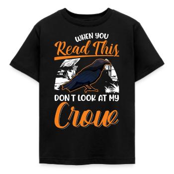 Crow Raven Crow Crow Husbandry Crow Breeder - Kids' T-Shirt - black - Front - AI Model Kid Female (0cm)