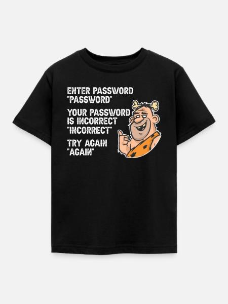 Lustige Caveman - Kinder T-Shirt - Schwarz