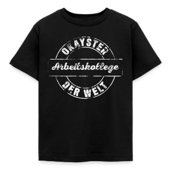 Ironisches Okayster Arbeitskollege der - Kinder T-Shirt - Schwarz - Vorne - AI Model Kid Female (0cm)