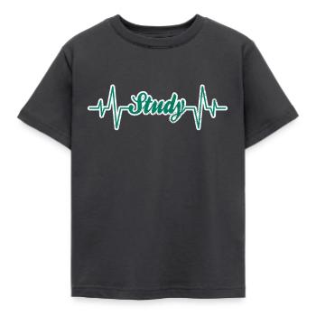 Étudier le rythme cardiaque - T-shirt Enfant - charbon - Devant - AI Model Kid Female (0cm)