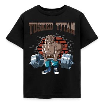 Fitness Training Pompes Walrus Deadlift Fitness - T-shirt Enfant - noir - Devant - AI Model Kid Female (0cm)