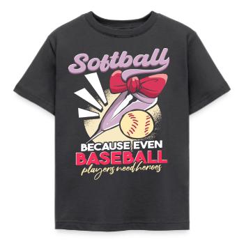Blague sur le joueur de softball - T-shirt Enfant - charbon - Devant - AI Model Kid Female (0cm)