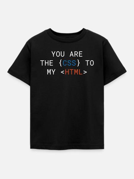 Vous êtes le CSS de mon HTML Cute - T-shirt Enfant - noir