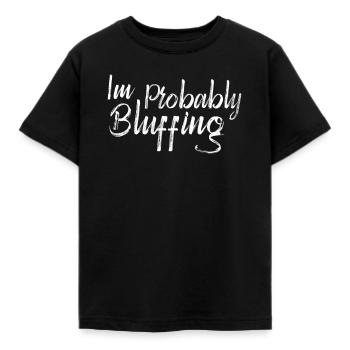 C’est drôle que je bluffe probablement - T-shirt Enfant - noir - Devant - AI Model Kid Female (0cm)