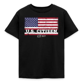 Citoyens américains, env. 2023 - T-shirt Enfant - noir - Devant - AI Model Kid Female (0cm)