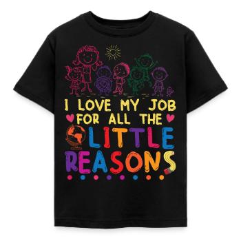 Mignon Enseignant Tenue Professeur École Primaire - T-shirt Enfant - noir - Devant - AI Model Kid Female (0cm)