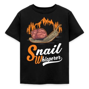 Schnecken Flüsterer Snail Whisperer - Kinder T-Shirt - Schwarz - Vorne - AI Model Kid Female (0cm)
