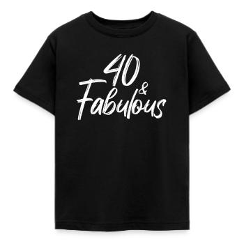 40 et fabuleuses célébrations du 40e anniversaire - T-shirt Enfant - noir - Devant - AI Model Kid Female (0cm)