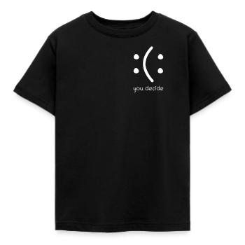Happy Or Sad You Decide Face Smile - Kids' T-Shirt - black - Front - AI Model Kid Female (0cm)