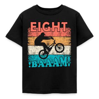 8 Geburtstag Bmx 8 Jahre Geschenk - Kinder T-Shirt - Schwarz - Vorne - AI Model Kid Female (0cm)