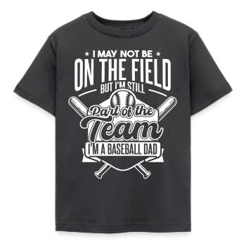 Ich bin ein Baseball-Vater - Kinder T-Shirt - Dunkelgrau - Vorne - AI Model Kid Female (0cm)