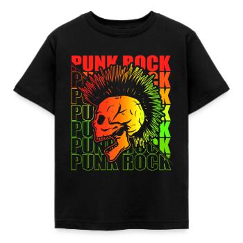 Punk Rock Pogo Anarchy Punks Punk Rocker Punk - Kids' T-Shirt - black - Front - AI Model Kid Female (0cm)