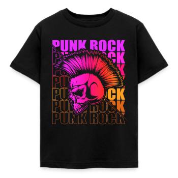 Punk Rock Pogo Anarchy Punks Punk Rocker Punk - Kids' T-Shirt - black - Front - AI Model Kid Female (0cm)