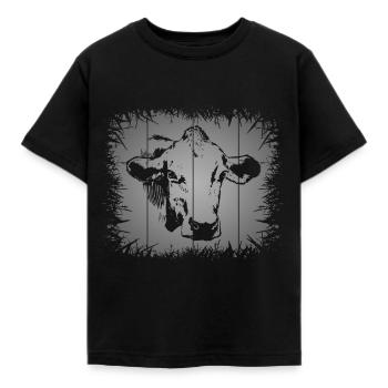 Vache animale - T-shirt Enfant - noir - Devant - AI Model Kid Female (0cm)