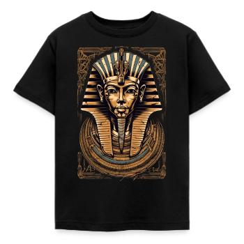Pharao Ägypten Totenmaske Geschenk - Kinder T-Shirt - Schwarz - Vorne - AI Model Kid Female (0cm)