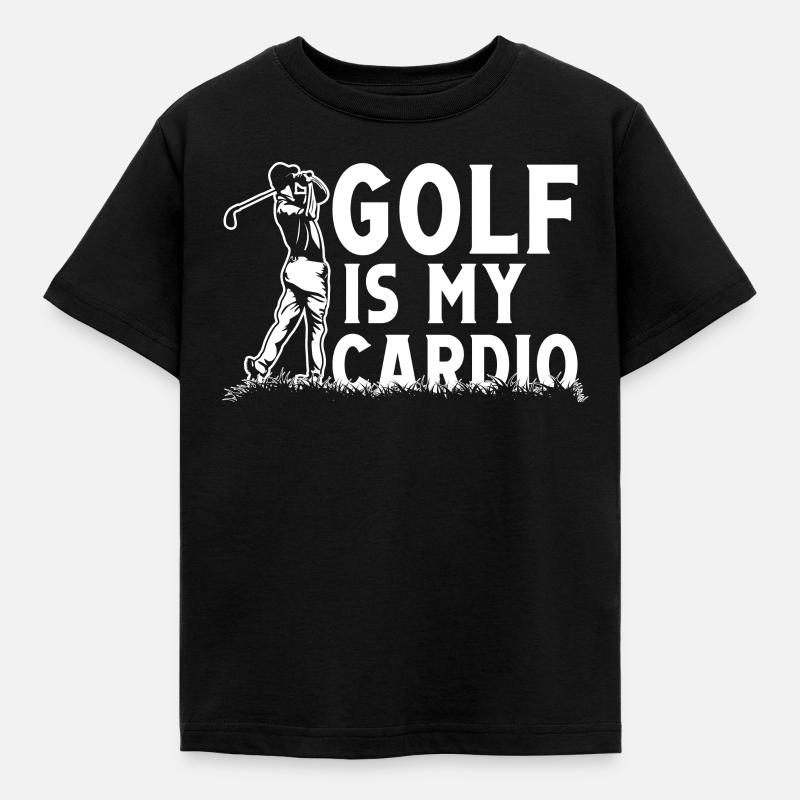 Le golf est mon Cardio - T-shirt Enfant - noir