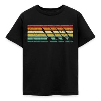 Darts Darts Darts Player Darts - Kids' T-Shirt - black - Front - AI Model Kid Female (0cm)