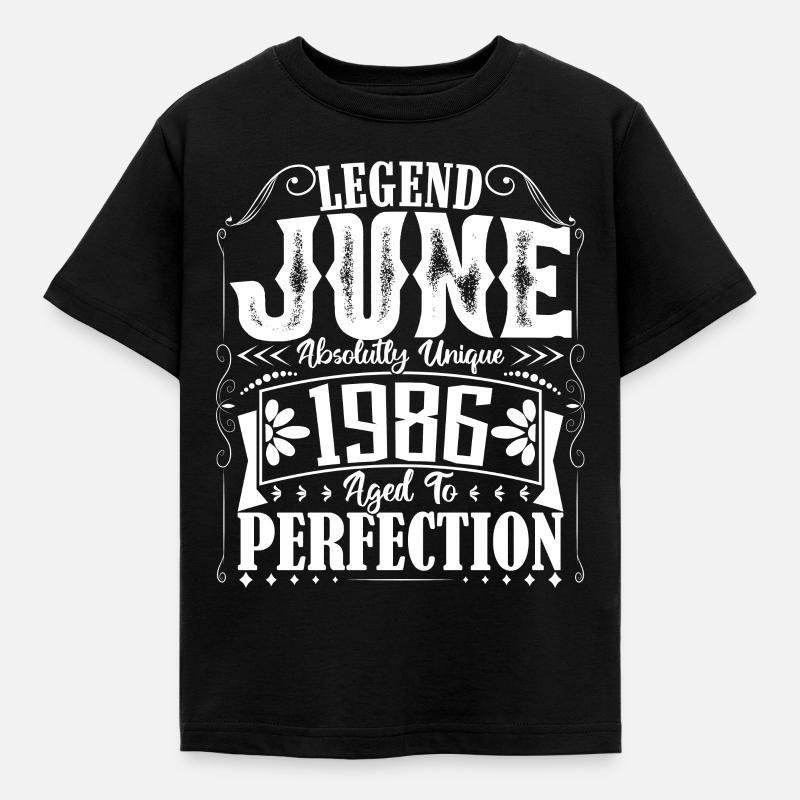 Juni 1986. Geburtstag Juni 1986 Geschenk Juni 1986 - Kinder T-Shirt - Schwarz