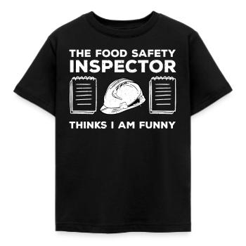 Food Safety Inspector - Kids' T-Shirt - black - Front - AI Model Kid Female (0cm)