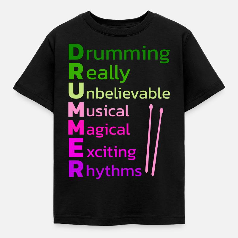 Drummers Drummers Drummers Drummers - Kids' T-Shirt - black