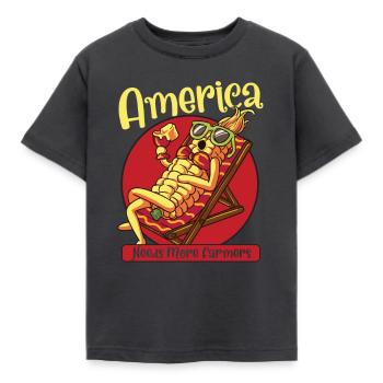 Drôle d’agriculteur Drôle de tracteur agricole Vie à la campagne - T-shirt Enfant - charbon - Devant - AI Model Kid Female (0cm)